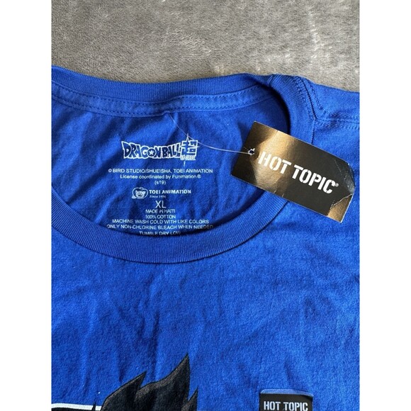 NWT Vintage 90s Skate Dragon Ball Z Vegeta Anime Blue T-Shirt Mens Size XL - Picture 4 of 6